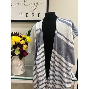 Blue and White Isaac Mizrahi Shawl